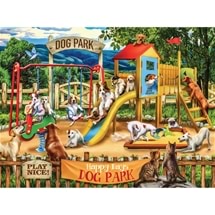 Happy Days Dog Park 1000 pc Jigsaw Puzzle