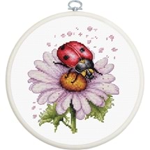 Ladybug & Flower Counted Cross Stitch kit