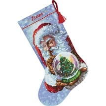 Santa & Snowglobe Stocking