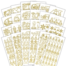 Christmas Stickers - Gold