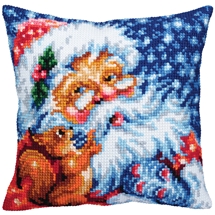 Santa & Squirrel Cushion