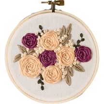 Blush Roses Beautiful Embroidery