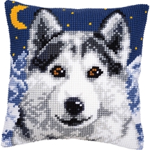 Wolf at Night Cushion