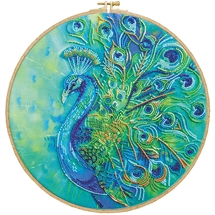 Royal Peacock Bead Embroidery