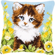Kitten Needlepoint Cushion