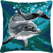 Dolphin Needlepoint Cushion