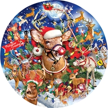 Reindeer Madness 1000 pc Shaped