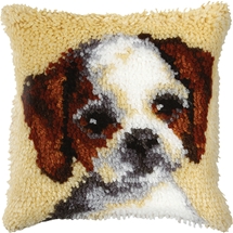 Cute Puppy Latch Hook Cushion