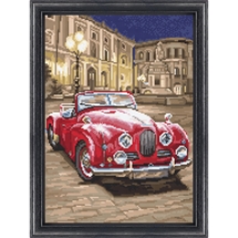 Red Sports Car Counted Cross Stitch Kit