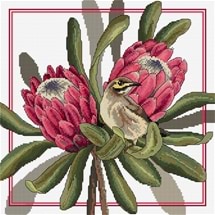 Proteas & Honeyeaters Counted Cross Stitch Chart