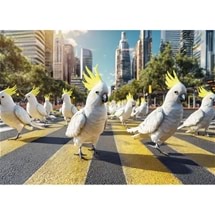 Cocky Crossing 1000pc Jigsaw Puzzle