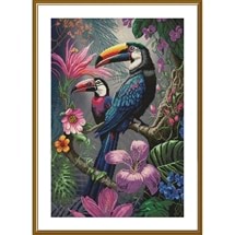 Tropical Beauties Counted Cross Stitch kit