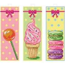 Sweets Bookmarks Counted Cross Stitch kit