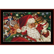 Here Comes Santa Chart and Fabric Pack