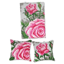 Pink Roses Latch Hook