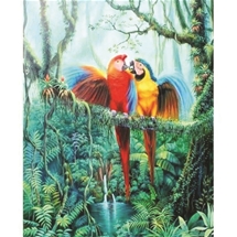 Rainforest Parrots 40 x 50 cm Diamond Painting Round
