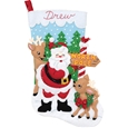 Santa & Deer Stocking_63883_0
