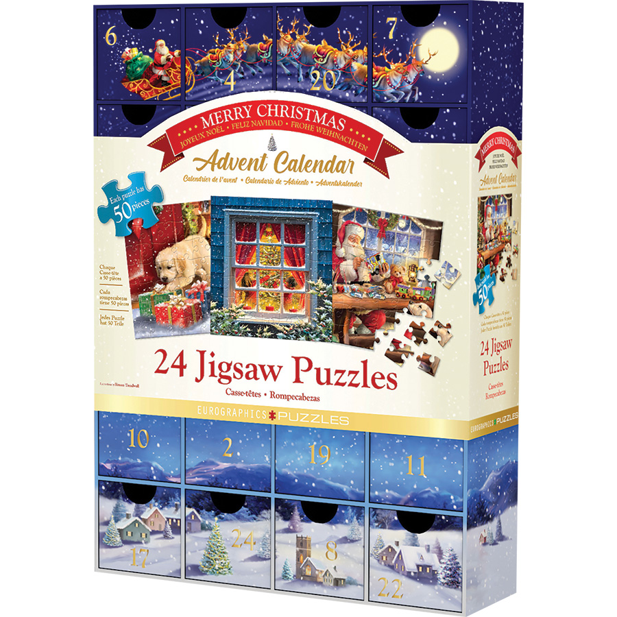 Classic Christmas Advent Calendar Puzzle The Fox Collection