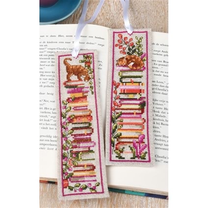 Cats & Books Bookmarks Counted Cross Stitch kit - The Fox Collection
